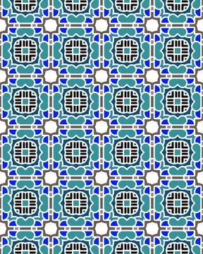 3d rendering of seamless tile pattern Stock Illustration