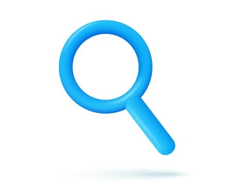 3d rendering search icon with cloud Stock Illustration