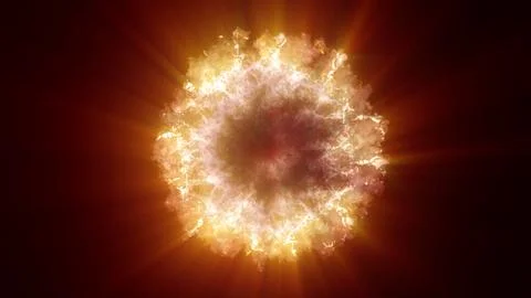3D rendering of a series of spectacular shock waves coming from an explosion Stock Illustration