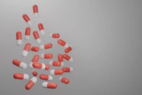 3D rendering for set of capsules. Stock Illustration
