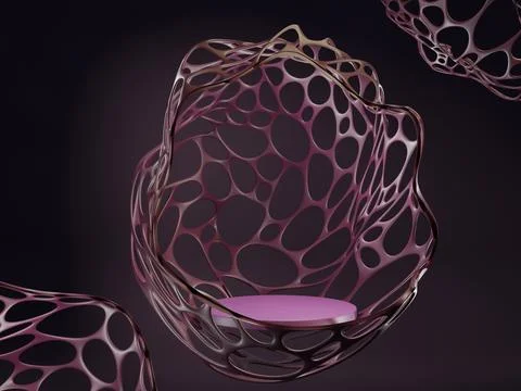 3D rendering several of abstract figure; design template pedestal for the pro Stock Illustration