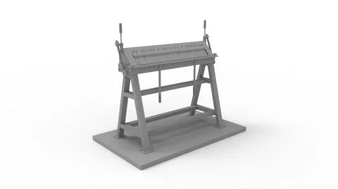 3D rendering of a sheet metal bending machine engineering machine computer Stockillustratie