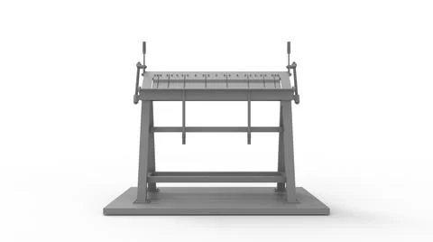 3D rendering of a sheet metal bending machine engineering machine computer イラスト素材