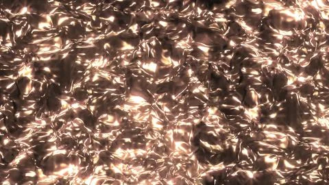 3D rendering shimmering oily liquid with a golden sheen Stock Illustration