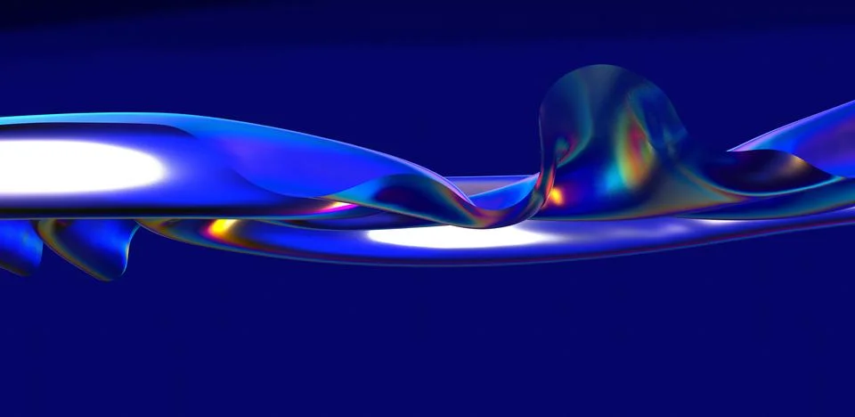 3D rendering of a shiny chromatic fabric background Stock Illustration