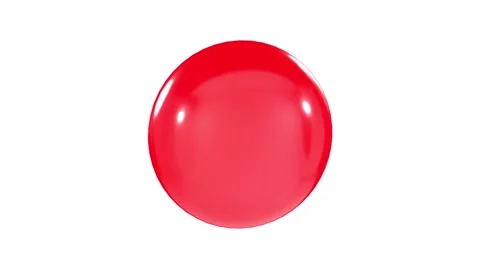 3D rendering of a shiny red balloon floating in a bright background Stock-Footage 285924761
