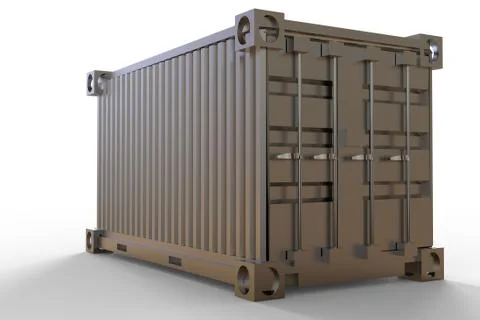 3d rendering of a shipping cargo container Stock Illustration