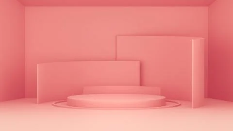 3D Rendering of Showcase Podium Platform Illustrazione stock