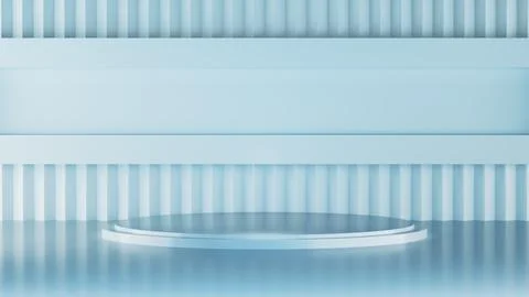 3D Rendering of Showcase Podium Platform Stock Illustration