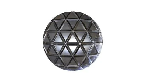 3d rendering of a shpere with structure isolated on white Stock Illustration