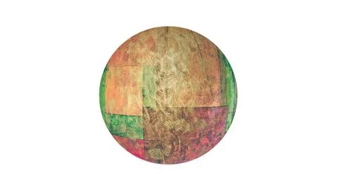 3d rendering of a shpere with structure isolated on white Stock Illustration