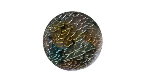 3d rendering of a shpere with structure isolated on white Stock Illustration