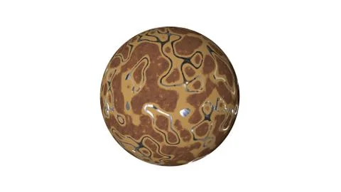 3d rendering of a shpere with structure isolated on white Stock Illustration