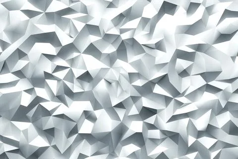 3D rendering. Silver   pattern of different shapes. Minimalistic pattern of s Stock Illustration