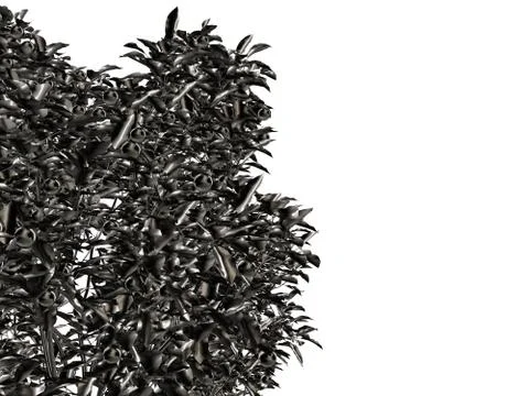 3d rendering of a silver tree isolated on a white background イラスト素材