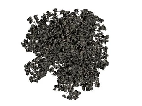 3d rendering of a silver tree isolated on a white background イラスト素材