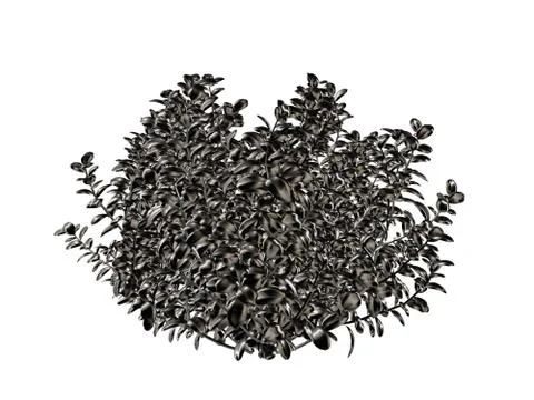 3d rendering of a silver tree isolated on a white background Stock Illustration