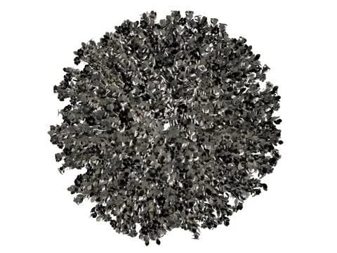 3d rendering of a silver tree isolated on a white background イラスト素材