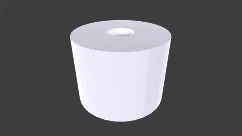3D rendering of a simple cylindrical object rotating in space 스톡 동영상 284220399