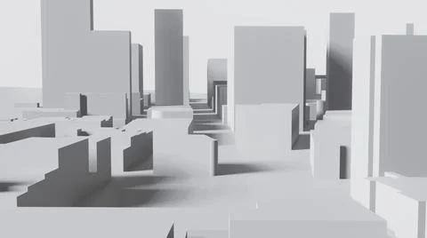 3d rendering of a simulated city Stock Illustration