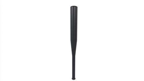 3D rendering of a sleek black baseball bat in a minimalist setting 스톡 동영상 284237943