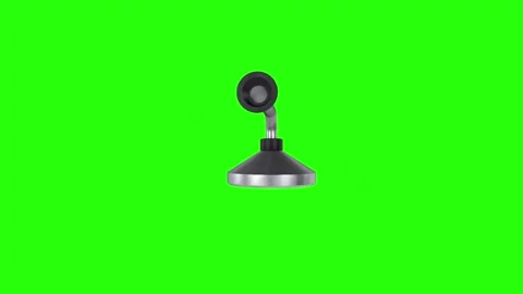 3D rendering of a sleek shower head on a vibrant green background Stock Footage 285354909