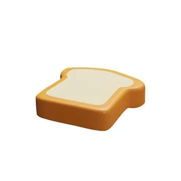 3d rendering slice of fresh bread 스톡 일러스트