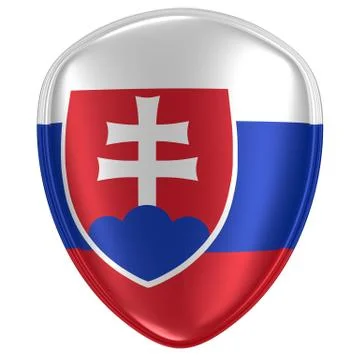 3d rendering of a Slovakia flag icon. Stock Illustration