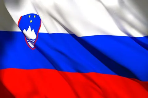 3d rendering of Slovenia flag Stock Illustration