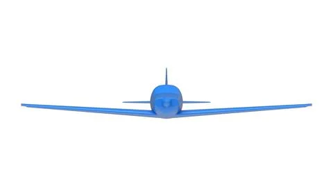 3D rendering of a small airplane outline computer model isolated on white Stock Illustration