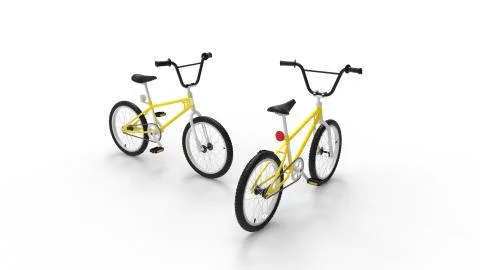 3D rendering small bicycle bmx bike stunt wheels cycle isolated white Stock Illustration