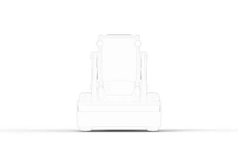 3d rendering of a small excavator isolated in white studio background Illustrazione stock