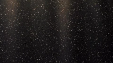3D rendering small particles with volumetric lights. Computer generated magical Illustrazione stock