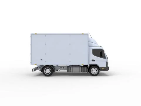 3D rendering of a small truck isolated on white empty space studio background Illustrazione stock