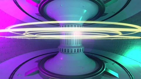 3d rendering smr or small modular nuclear fusion reactor core with magnetic ring Stock Footage 328445433