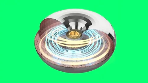 3d rendering smr or small modular nuclear fusion reactor core with magnetic ring Stock Footage 328445445