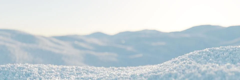 3d rendering. Snow landscape isolated on white background. winter decoratio.. Stock Illustration