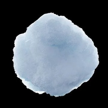 3d rendering. Snowball or hailstone on a black background. Stock Illustration