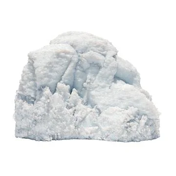 3d rendering. Snowball or hailstone on a white background. Stock Illustration