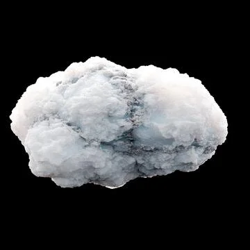 3d rendering. Snowball or hailstone on a black background. Stock Illustration