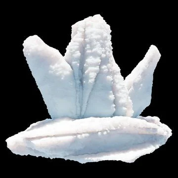 3d rendering. Snowball or ice stone on a black background. Illustrazione stock