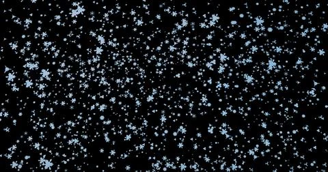 3d rendering. Snowflakes on a black background. Banner, printing of promoti.. Stock Illustration