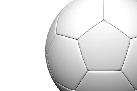 3d rendering of a soccer ball on white background Illustrazione stock