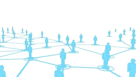 3d rendering of social network expanding as lines on a white background Stock Footage 88872707