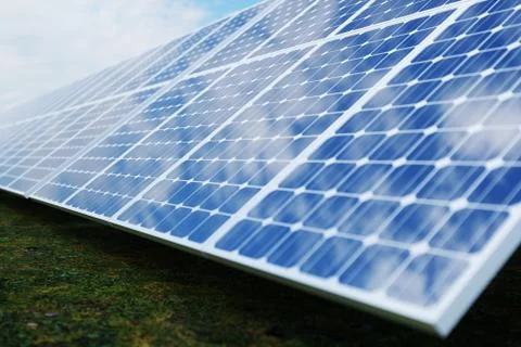 3D rendering solar power generation technology. Alternative energy. Solar Stock Illustration