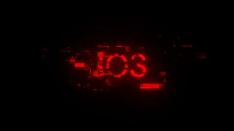 3D rendering SOS text with screen effects of technological glitches Foto stock