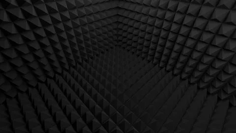 3D rendering of soundproof foam surface of music studio. Special material f.. Illustrazione stock