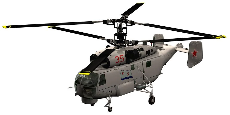 3d Rendering of a Soviet KA27 Helicopter Stock Illustration