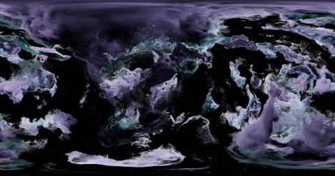 3d rendering. Space background with nebula and stars. Environment 360 HDRI ma Illustrazione stock