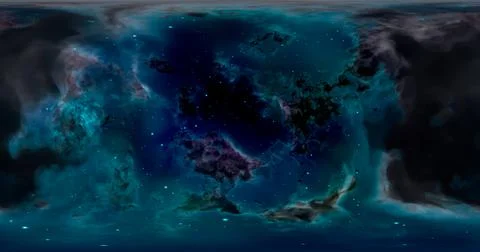 3d rendering. Space background with nebula and stars. Environment 360 HDRI ma Illustration